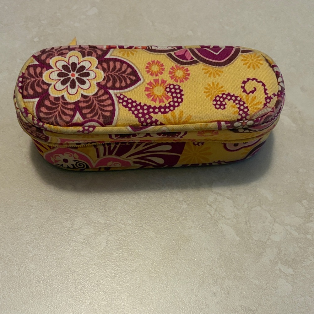 Vera Bradley Yellow and Pink Floral Glasses Case - Picture 4 of 5